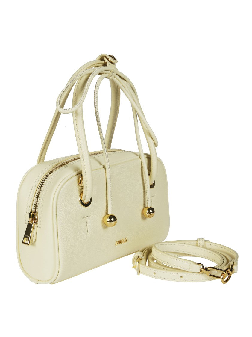 Furla Poppy Pebbled Leather Mini Dome Handbag