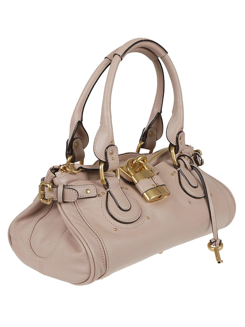 Chloé Granite Buffalo Leather Paddington Handbag With Gold-Tone Accents