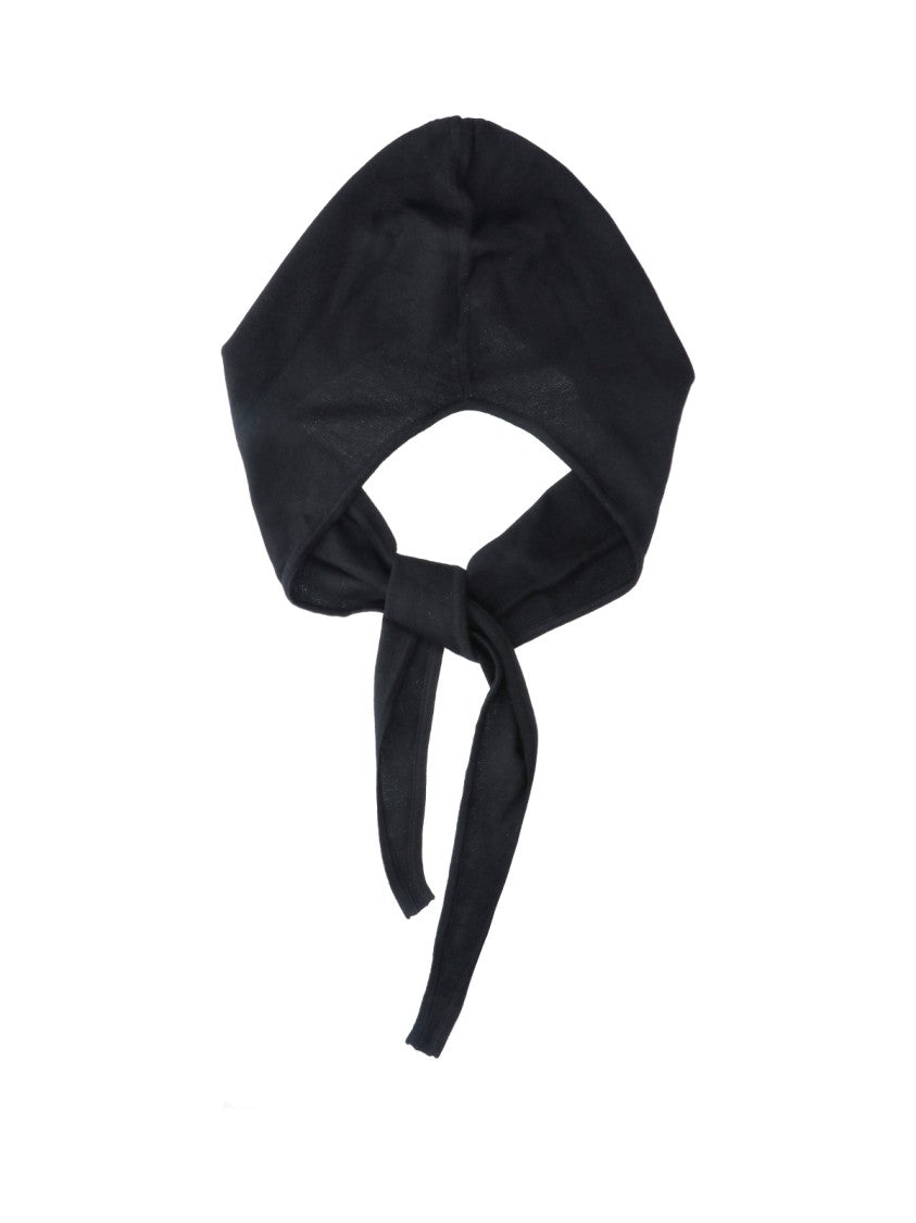 Lemaire Black Tie-Ends Wool Knit Balaclava