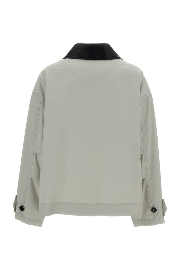 Durazzi Milano Ice White Relaxed Fit Cotton Jacket