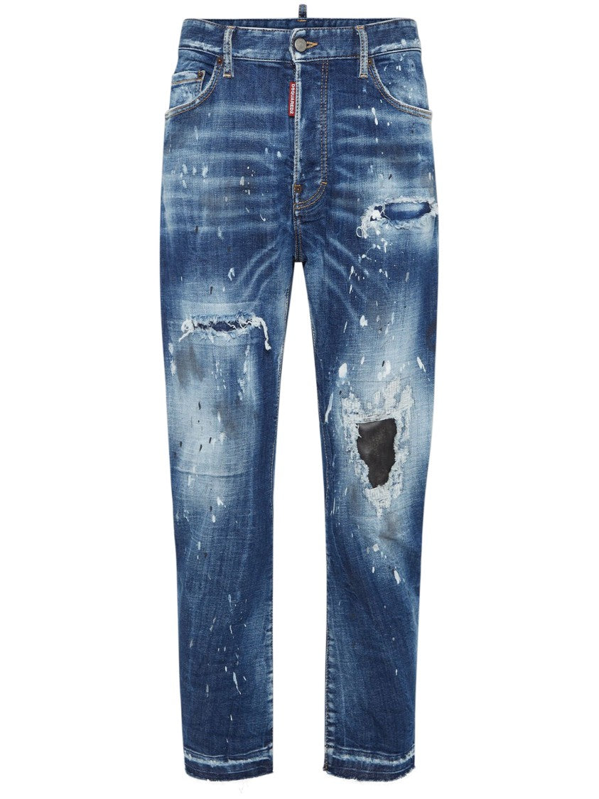 Dsquared2 Distressed Tapered Jeans