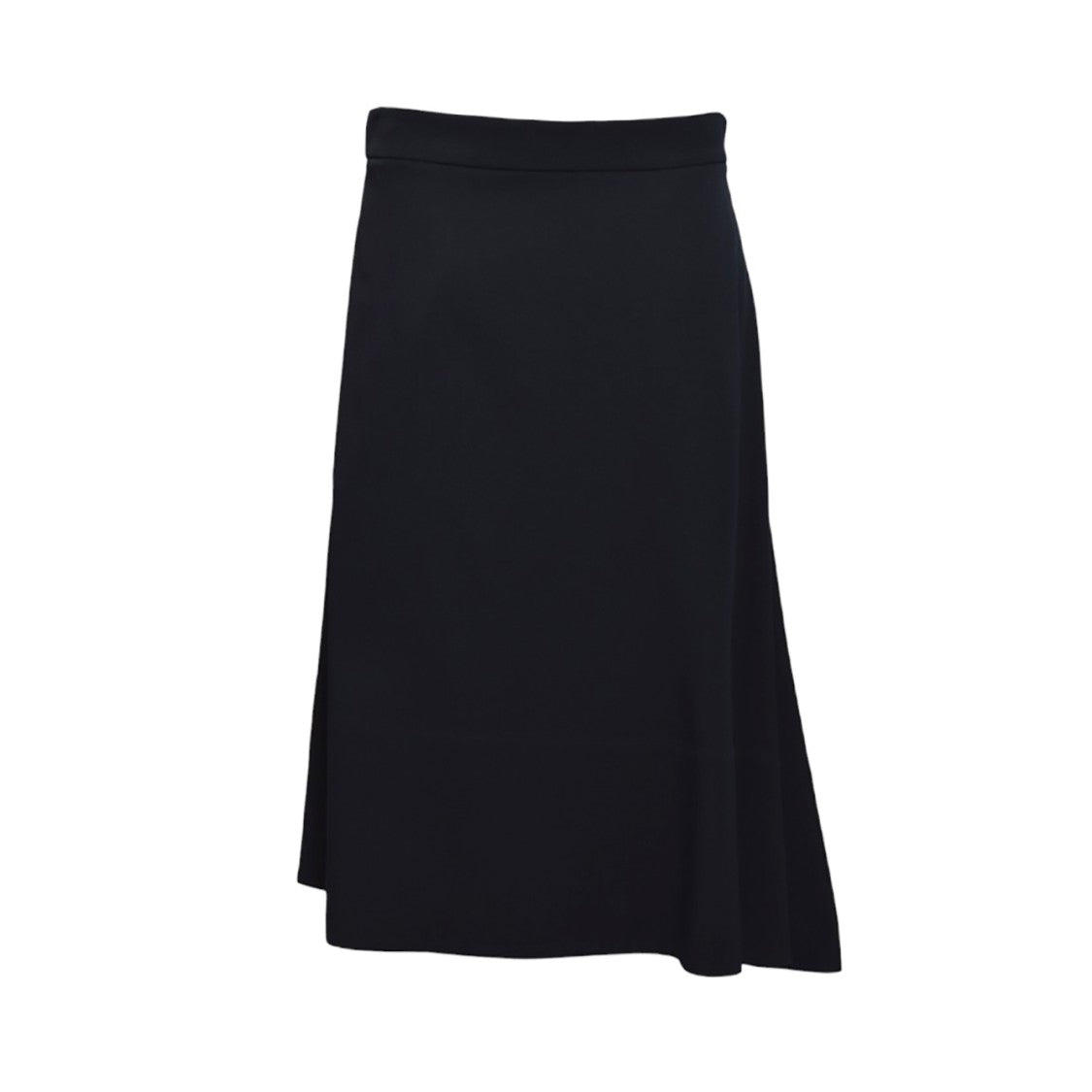 Jil Sander Blue Wool Gabardine Asymmetric Skirt