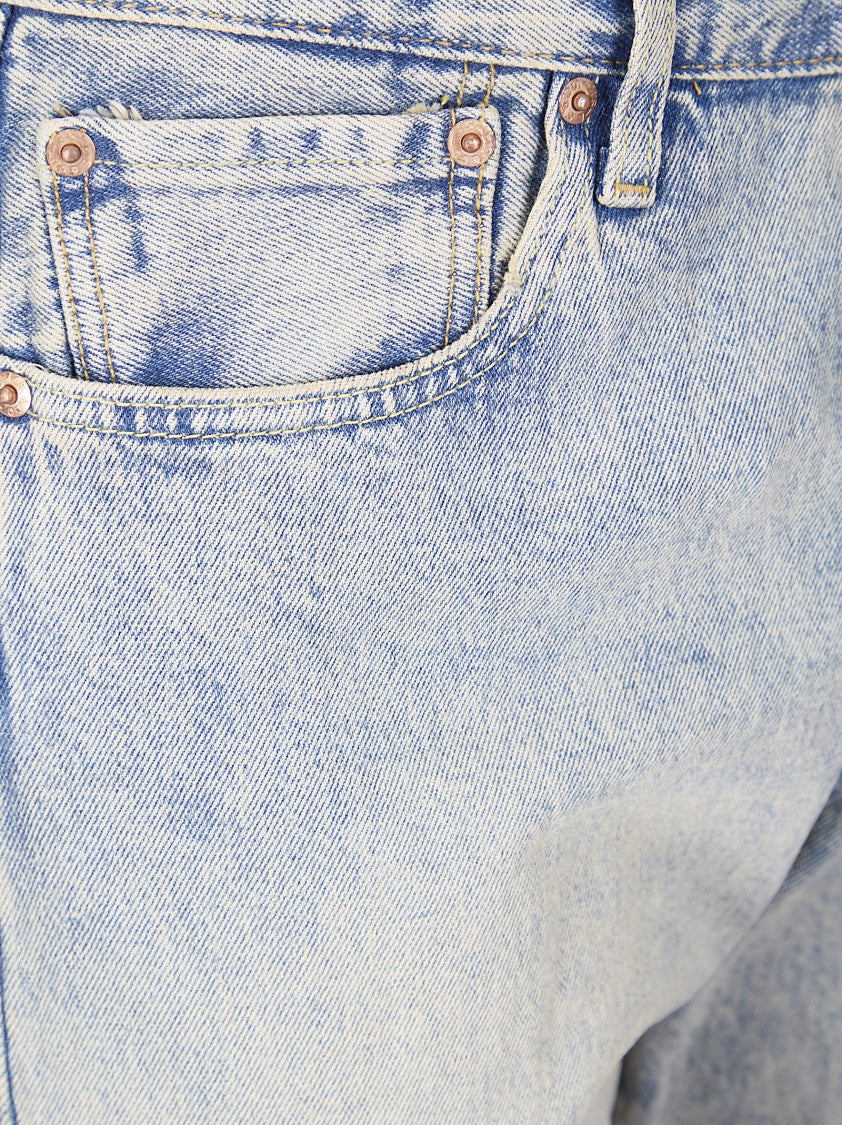 Levi's Classic Unsanforized Denim Jeans With Acid Wash Finish