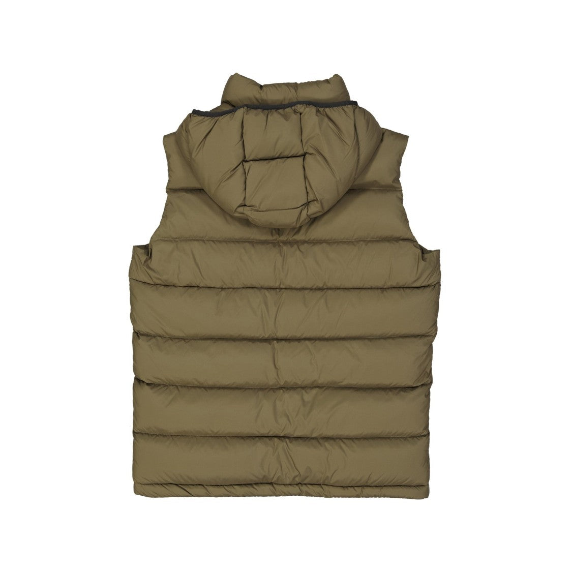 Herno Quilted Brown Padded Gilet With Detachable Hood