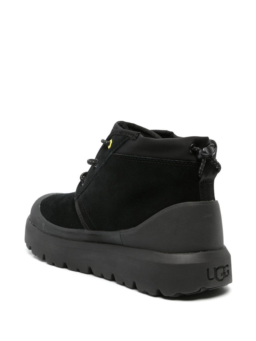 Ugg Black Neumel Weather Hyb Rugged Suede Ankle Boots