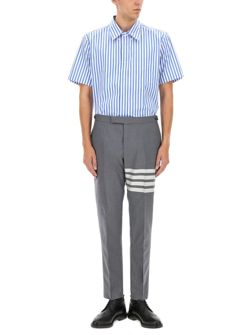Thom Browne Vertical Striped Short Sleeve Shirt