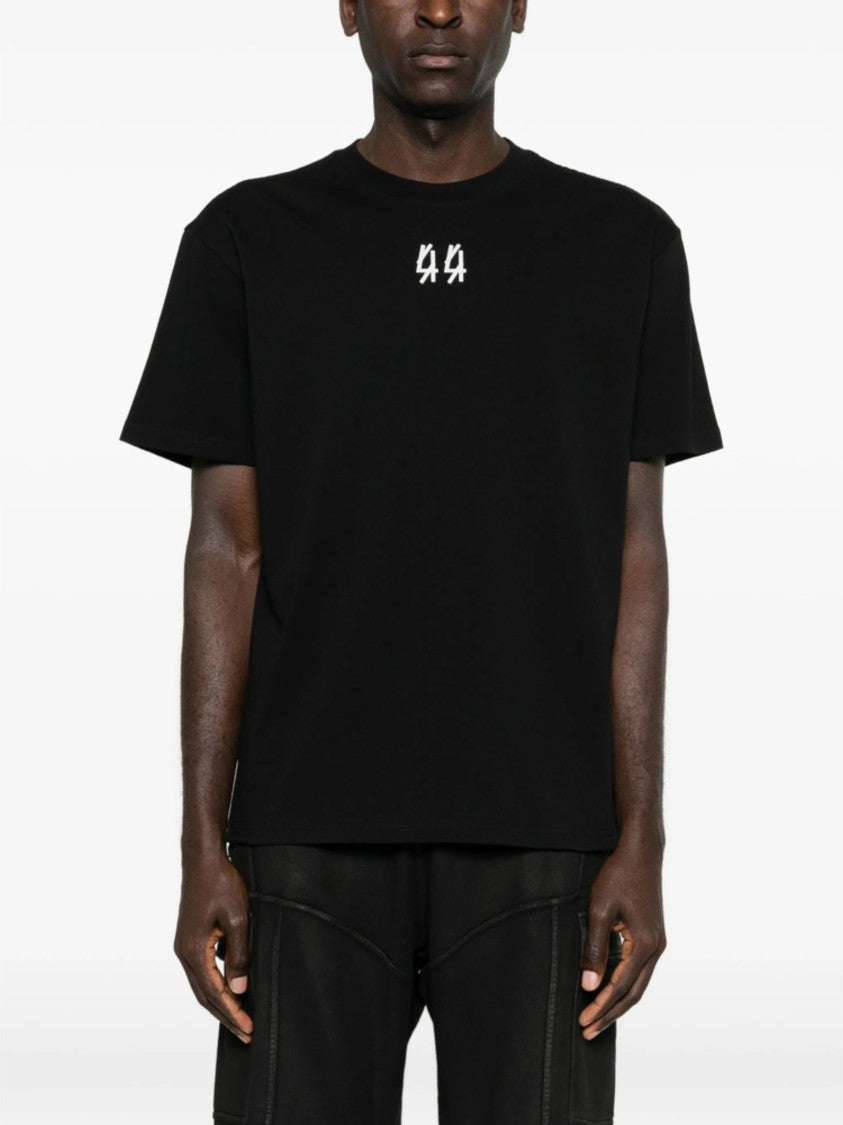 44 Label Group Black Graphic Print Cotton T-Shirt