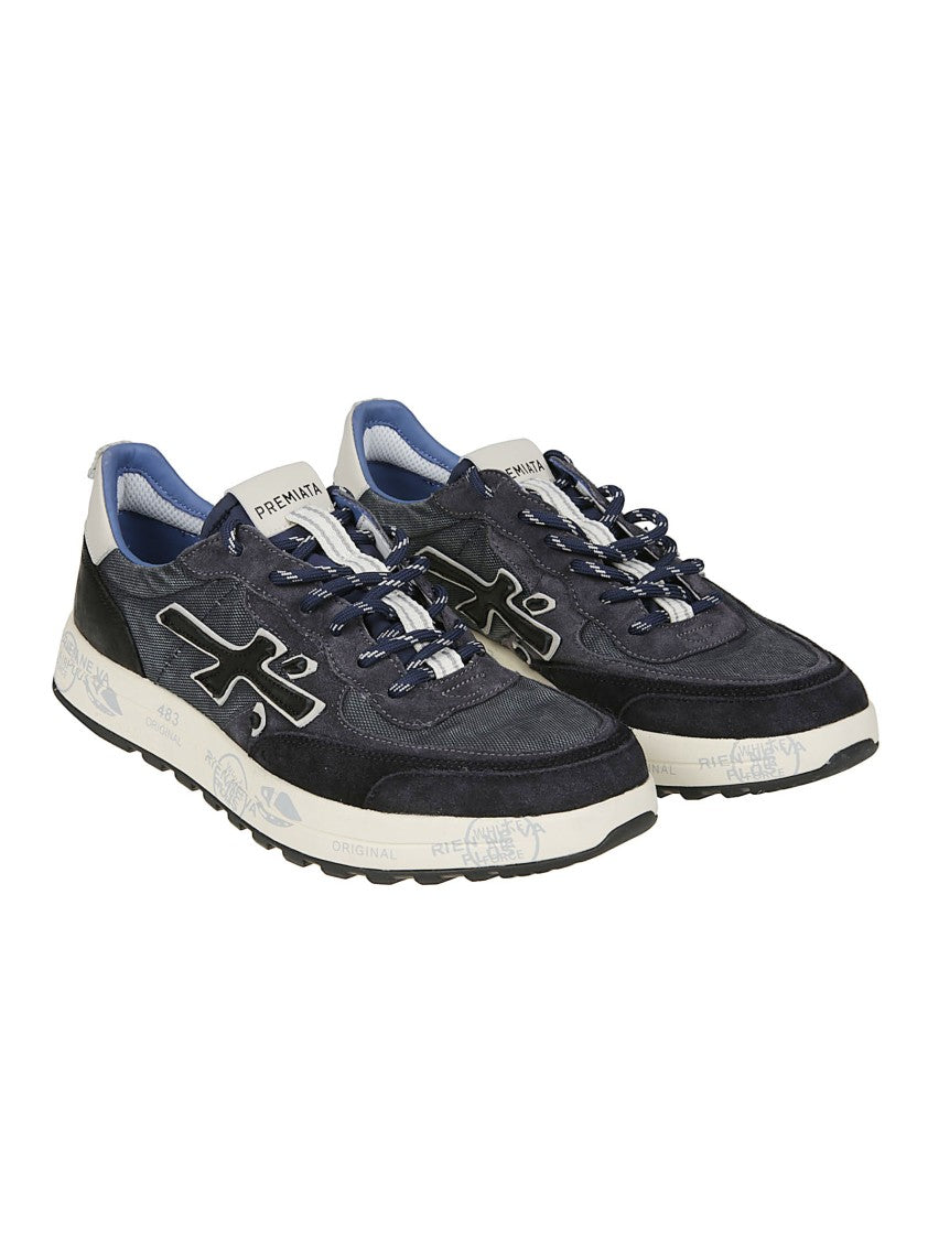 Premiata Layered Low-Top Sneakers With Textured Design