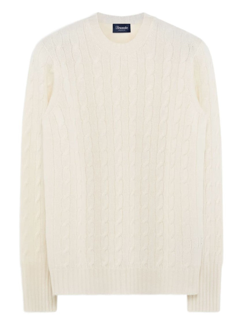 Drumohr Wool Sweater With Cables