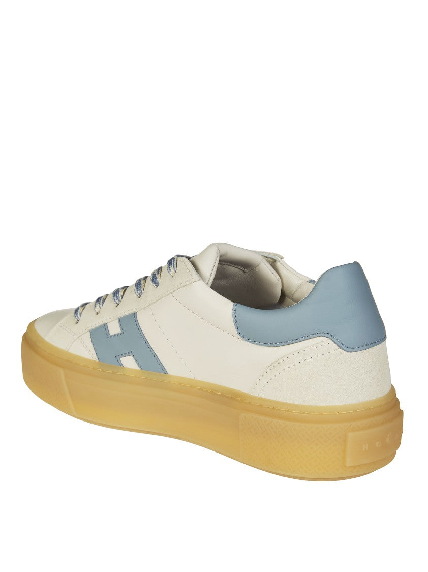 Hogan Cream Upper Light Blue Sneakers