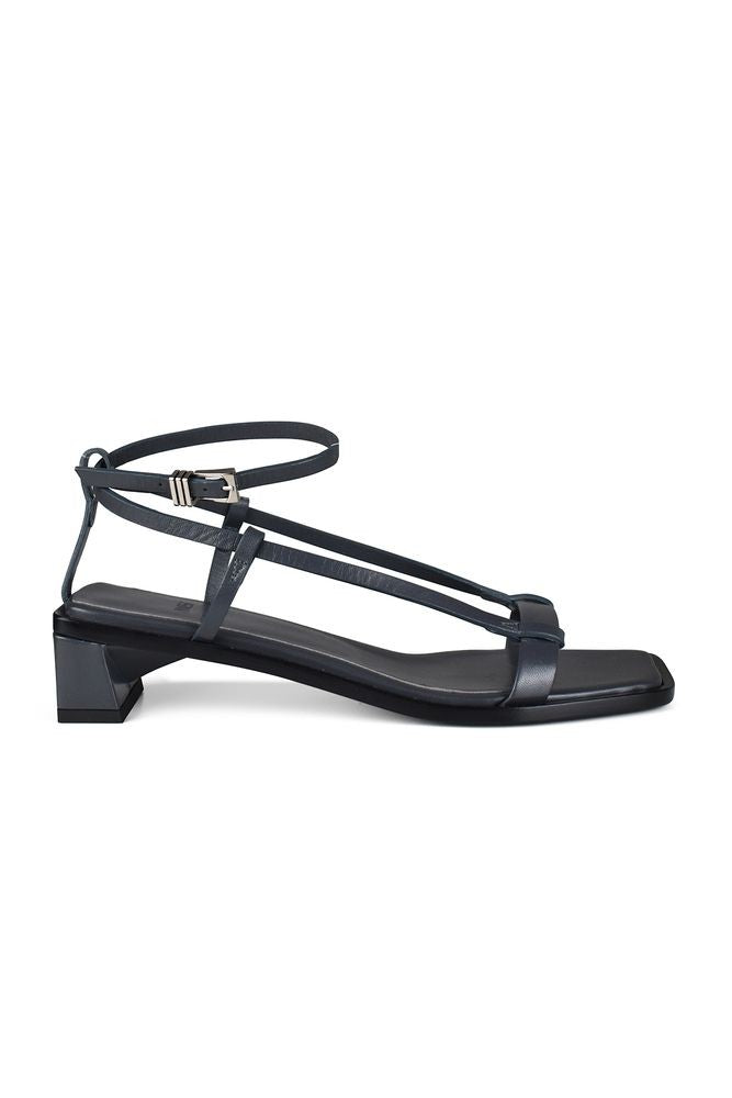 Anest Collective Smooth Grey Leather Linea Sandals
