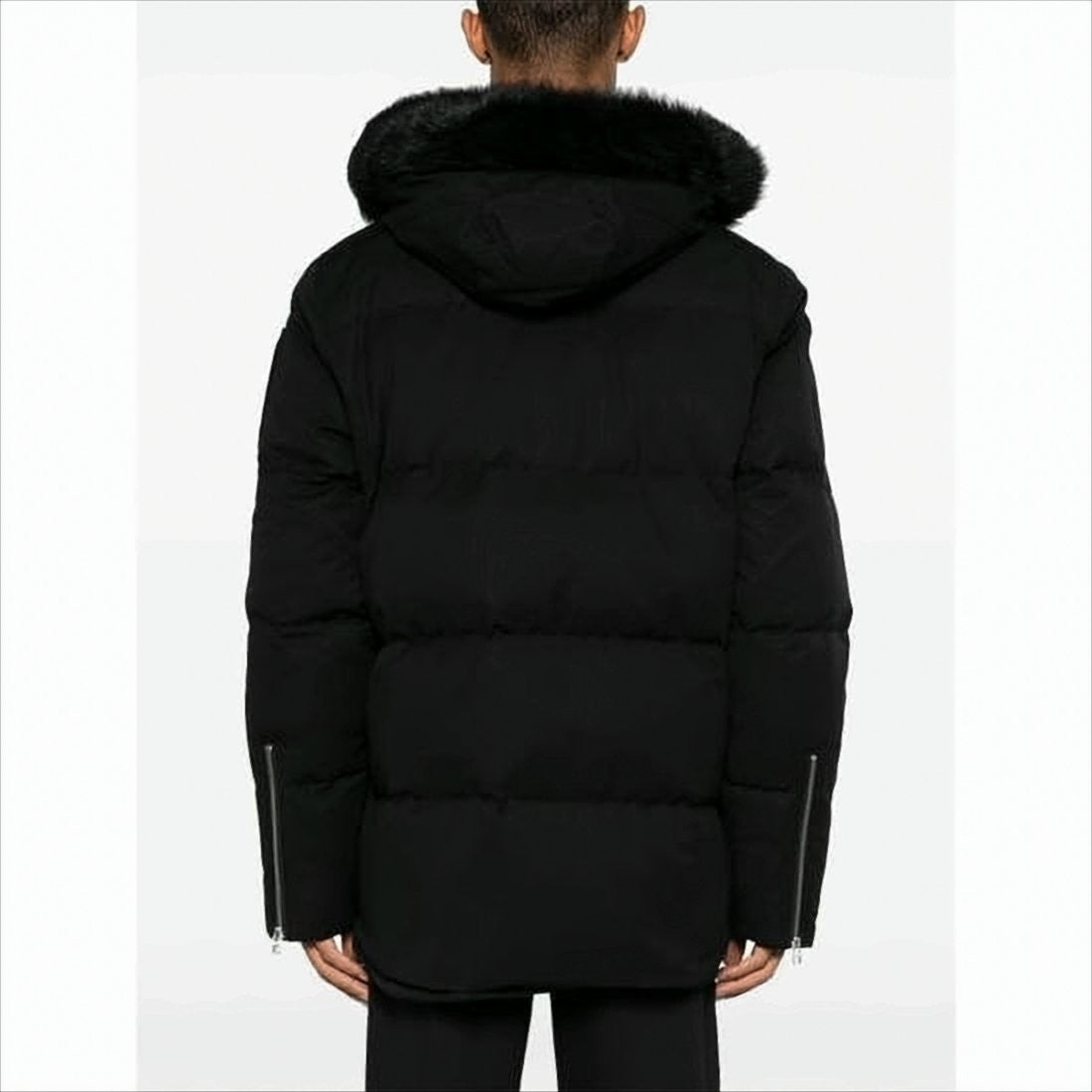 Moose Knuckles Quilted Down Jacket With Detachable Fur-Trimmed Hood