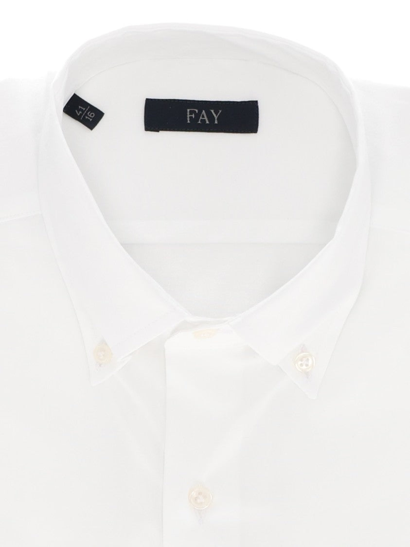 Fay Button Down Stretch Cotton Shirt