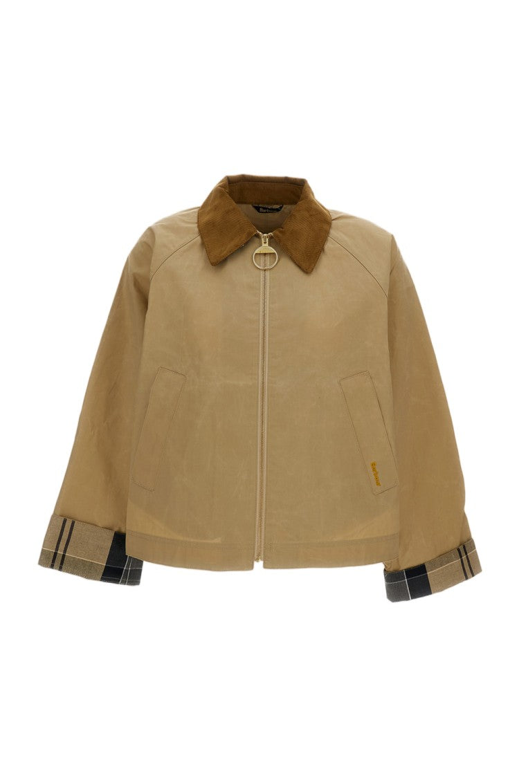 Barbour Casual Jacket With Inverted Box Pleat And Tartan Detailing
