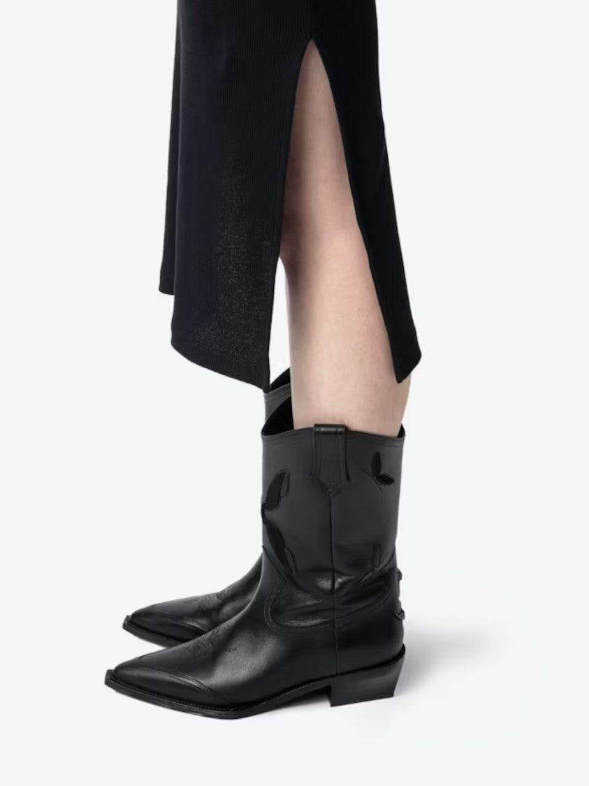 Zadig & Voltaire Fitted Black Midi Dress