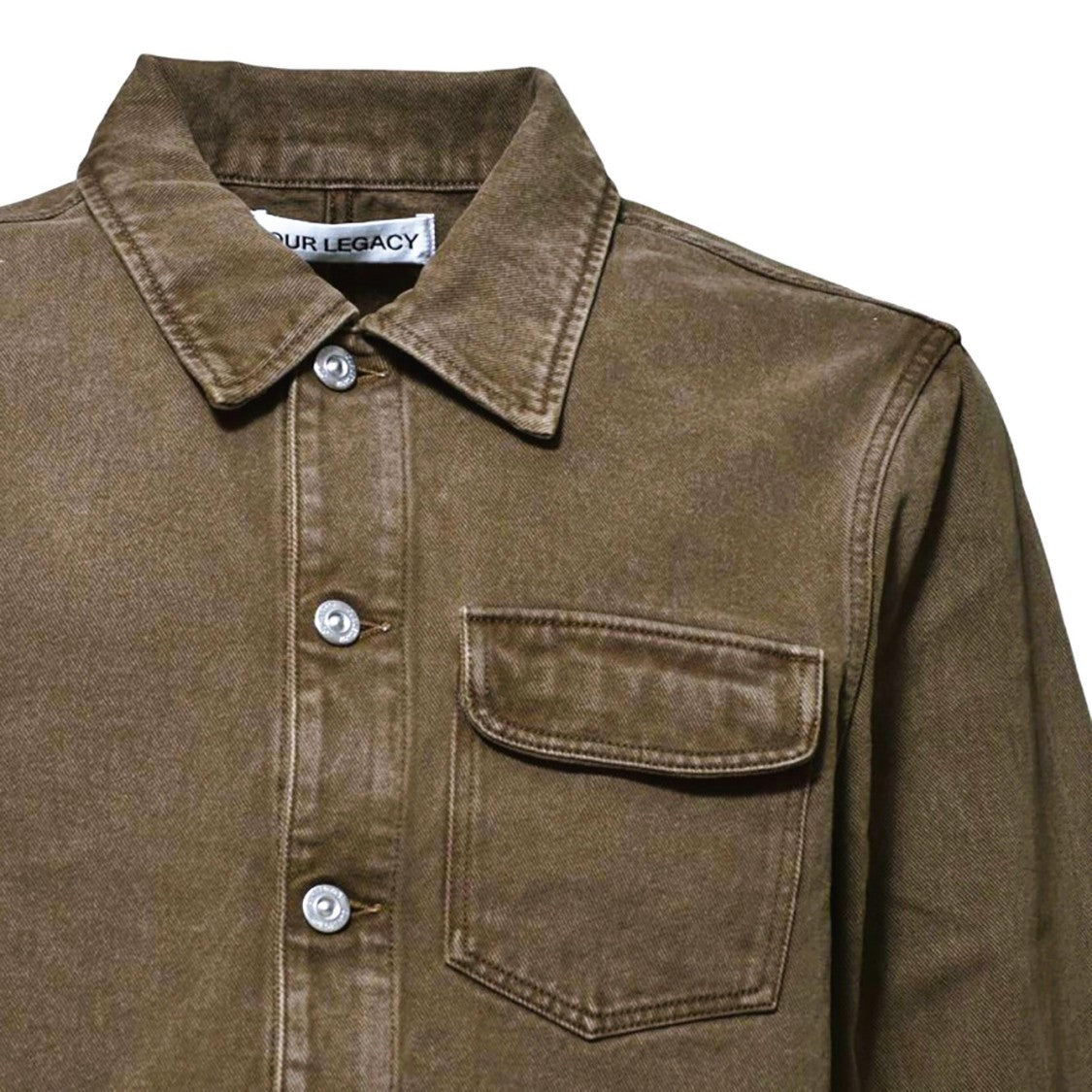 Our Legacy Rebirth Cut Jacket In Brown Dyed Cotton
