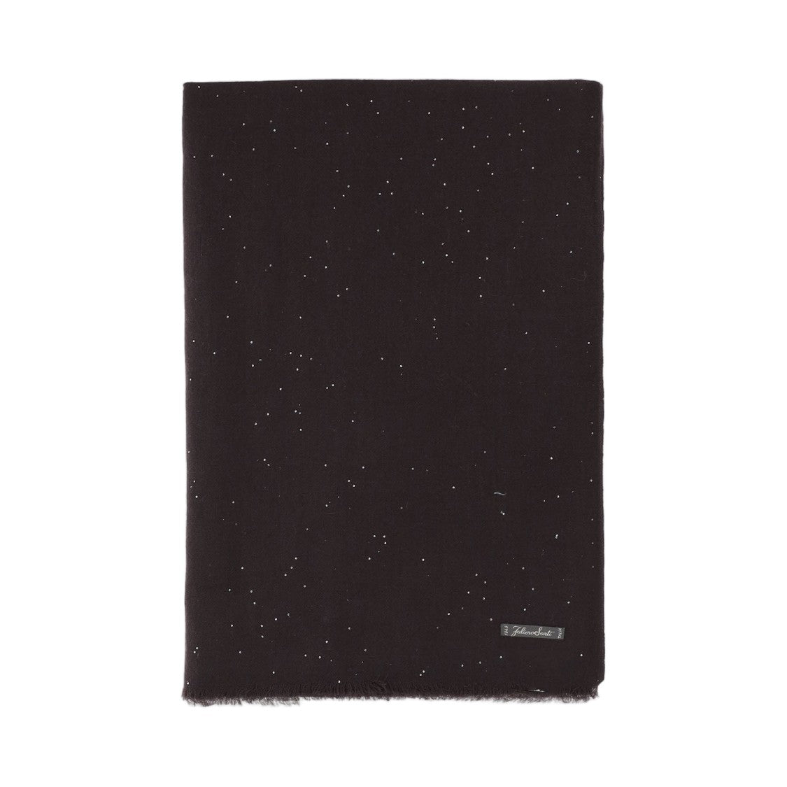 Faliero Sarti Dark Brown Speckled Fringed Scarf