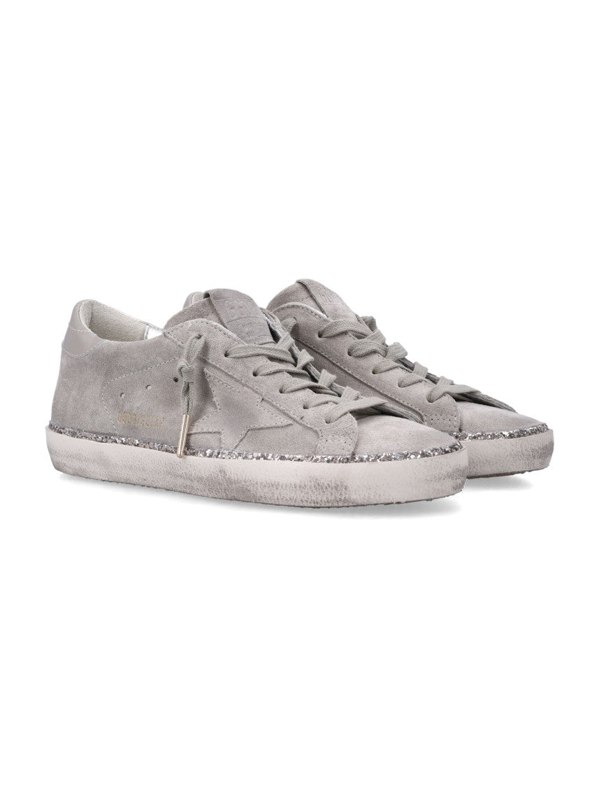 Golden Goose Super Star Vintage Suede Glitter Sneakers