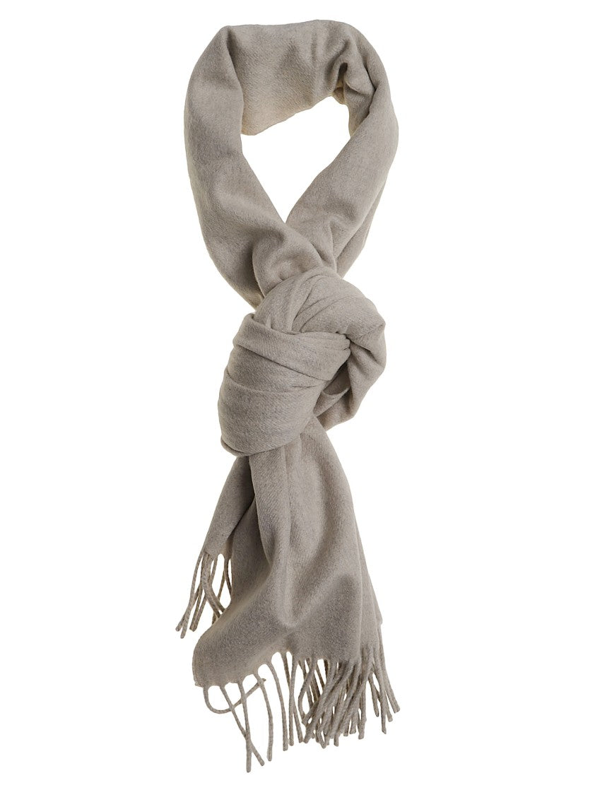 Lardini Finely Woven Cashmere-Blend Fringed Scarf