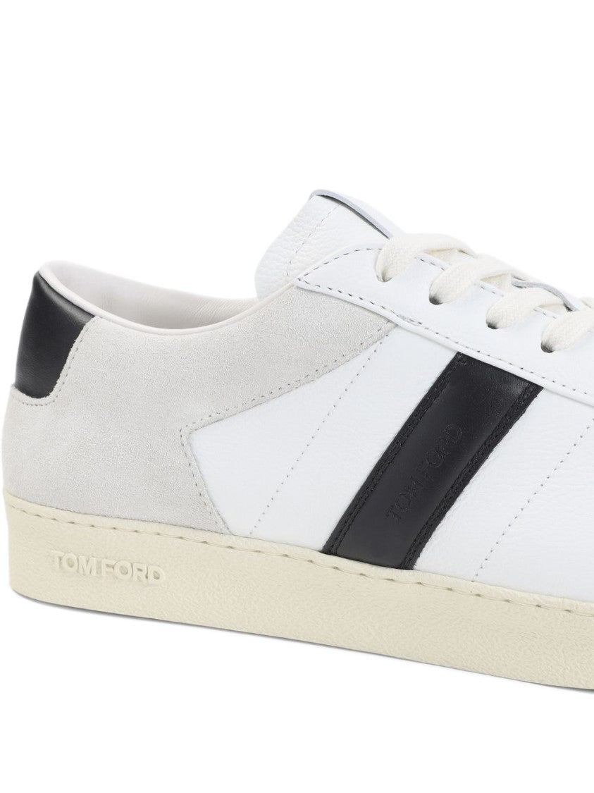 Tom Ford Low-Top Calf Leather Sneakers With Smooth