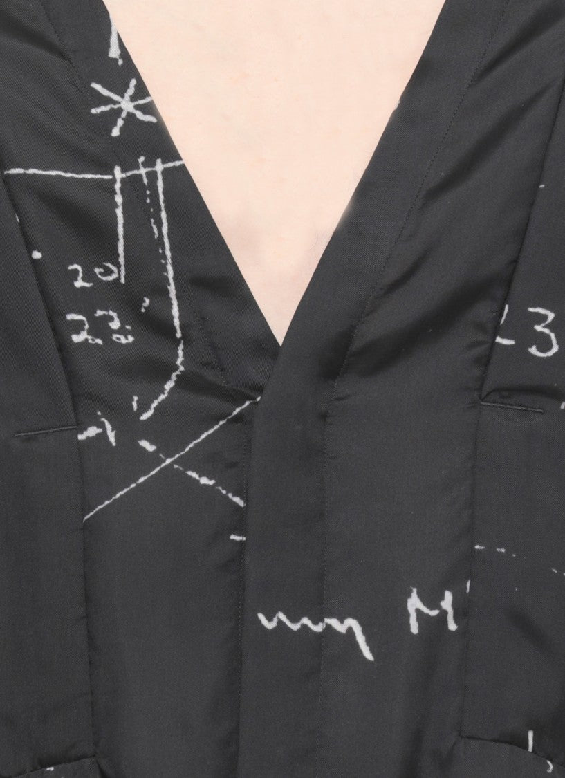 Rick Owens Black Printed Check Viscose-Cotton Shirt