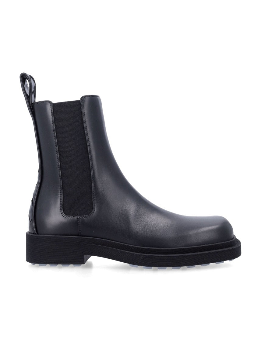 Bottega Veneta Ben Chelsea Boots In Black Calfskin