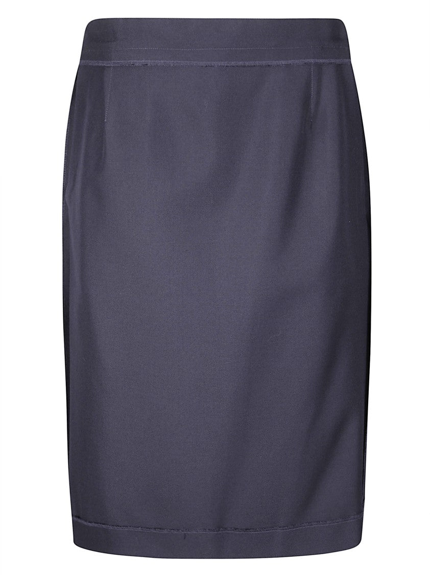 Maison Margiela Layered Midi Skirt With Rear Zipper