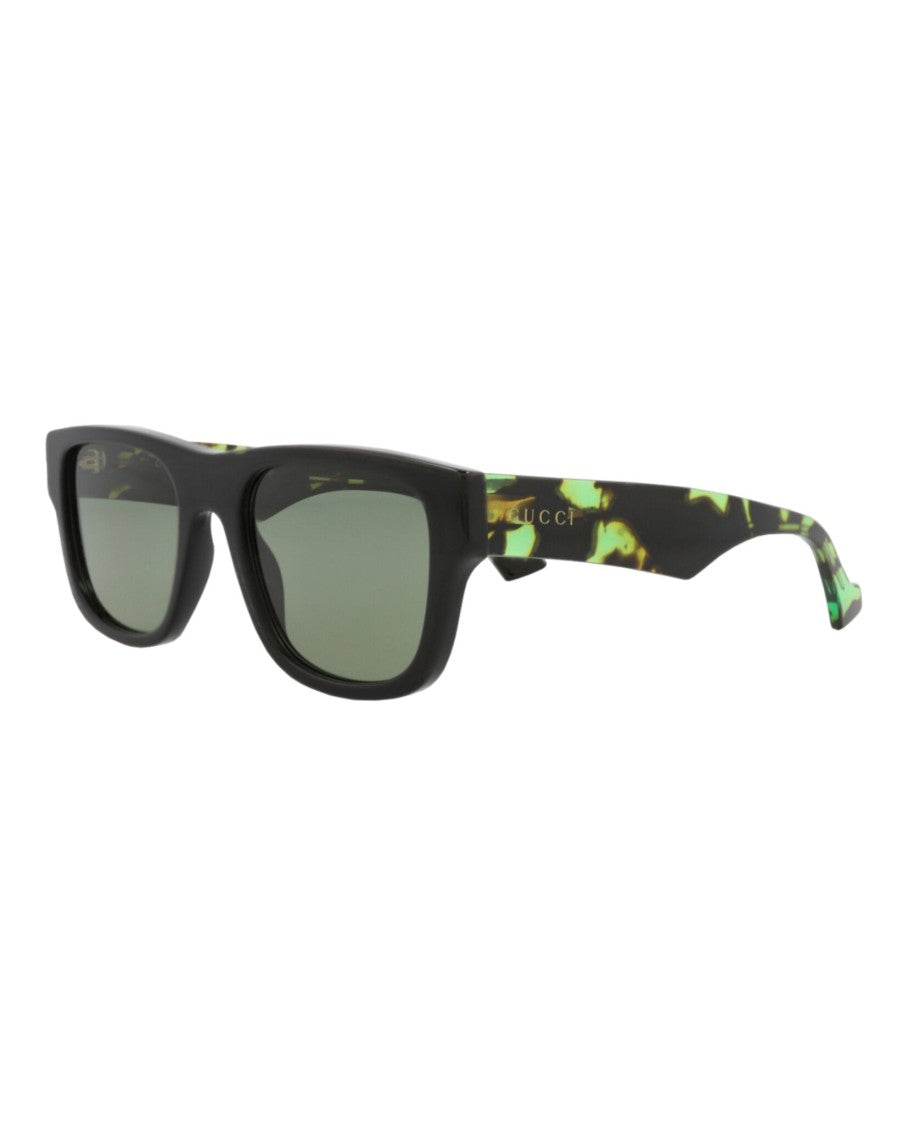 Gucci Square-Frame Recycled Acetate Sunglasses With Jewel-Toned Velvet Case