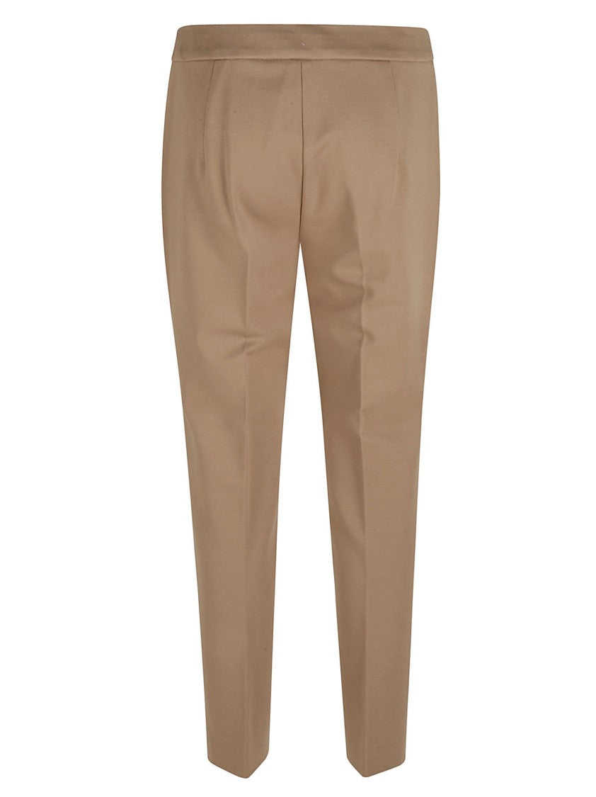 Max Mara Tailored Brown Cropped Pants With Slim Fit Design