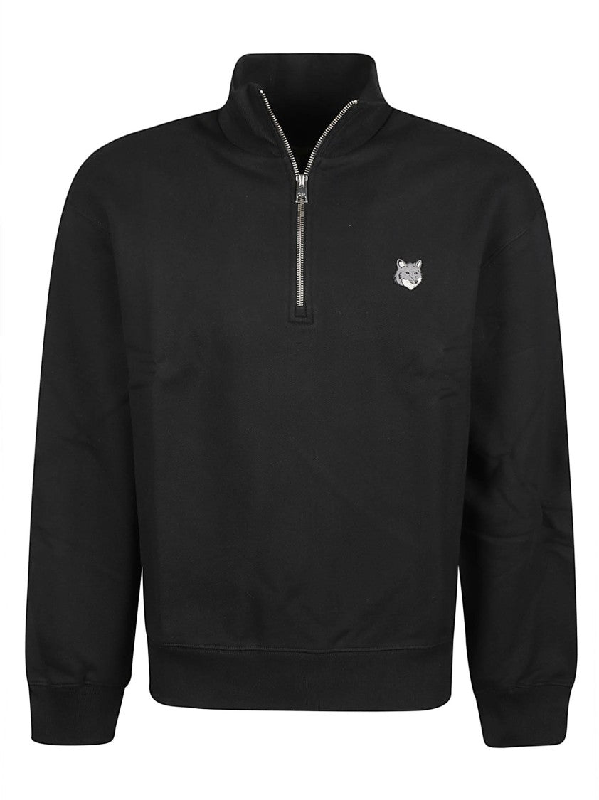 Maison Kitsuné Half-Zip Organic Cotton Sweatshirt