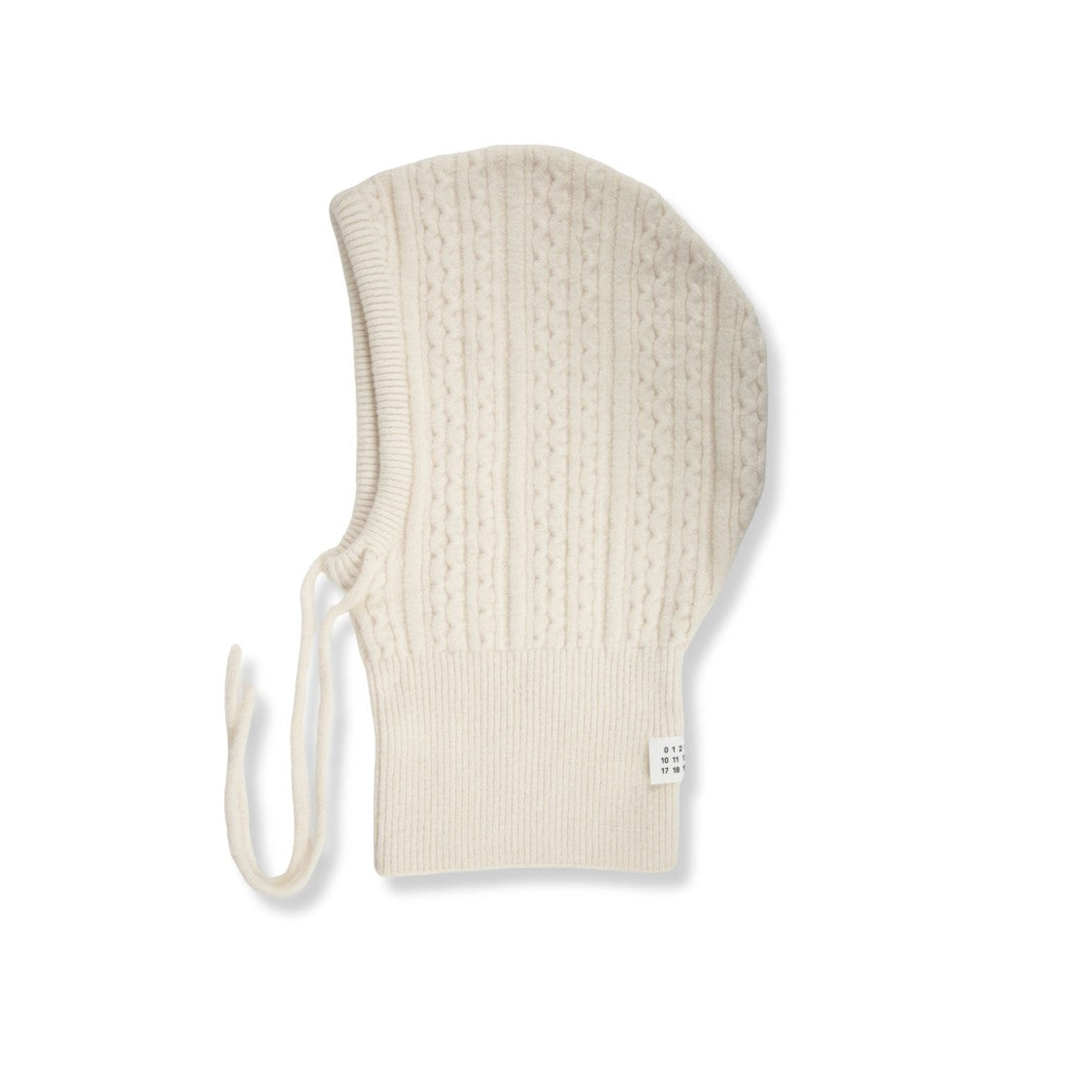 Mm6 By Maison Margiela Cable-Knit Balaclava With Numeric Logo