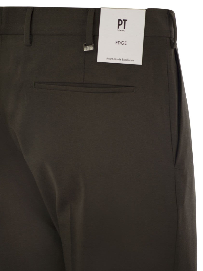 Pt Torino Dieci - Stretch Virgin Wool Trousers