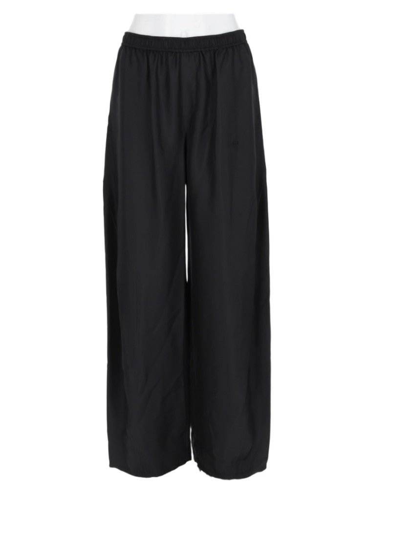 Alexander Wang Black Wide-Leg Silk Formal Pants