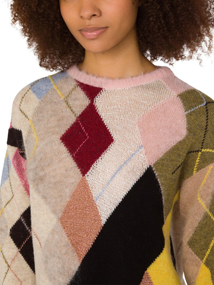 Moschino Classic Crewneck Wool Sweater With Embroidered Logo