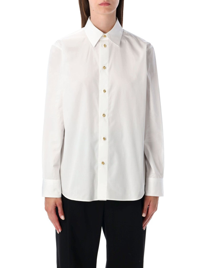 Bottega Veneta White Cotton Poplin Shirt