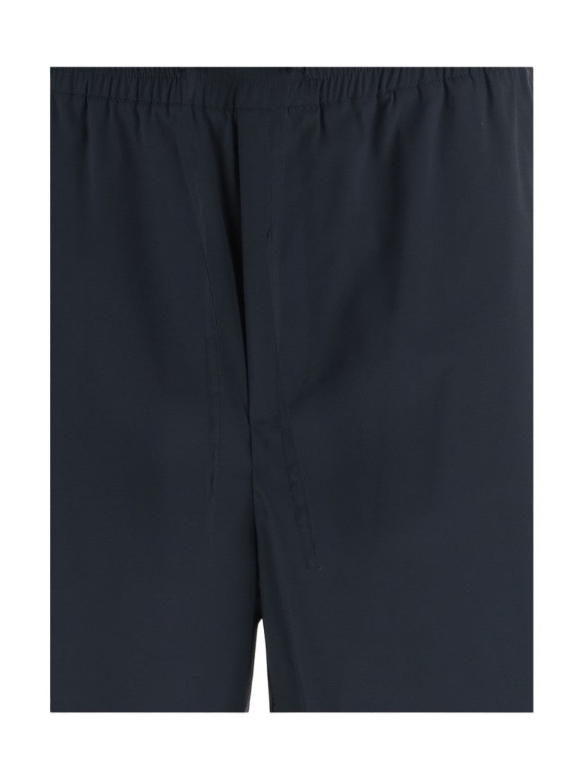 Darkpark Navy Blue Cotton-Blend Shorts