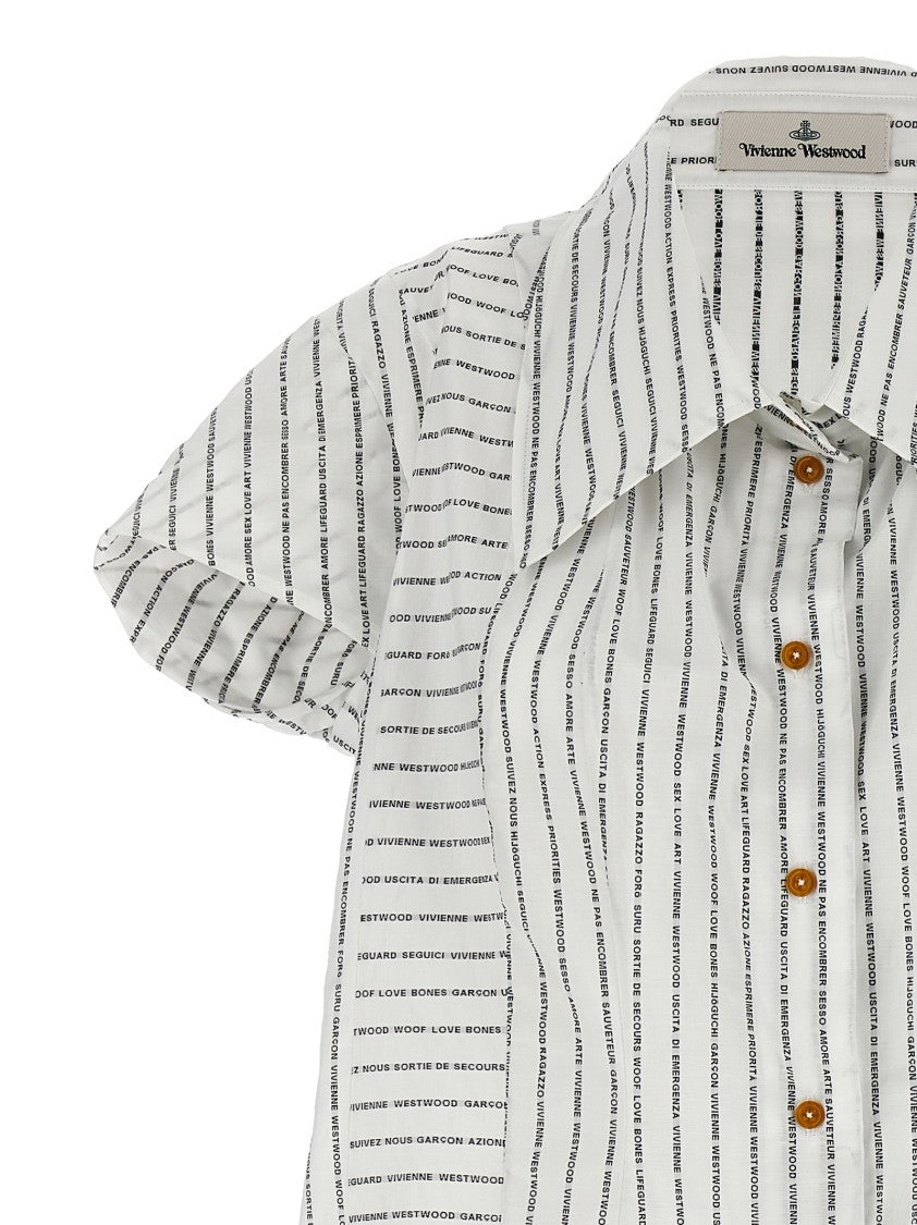 Vivienne Westwood Cotton Shirt With All-Over Logo Print