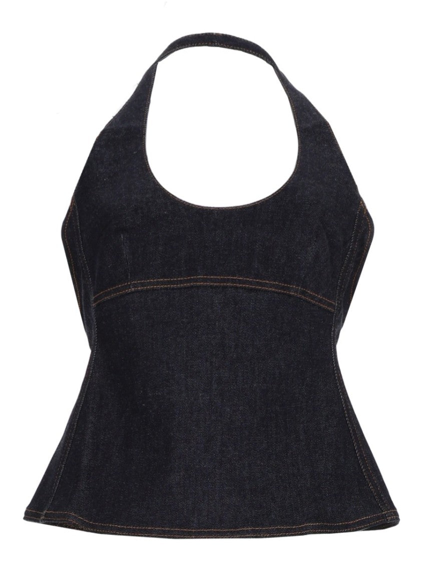 Jacquemus Neutrals Lavoir Halter Neck Top