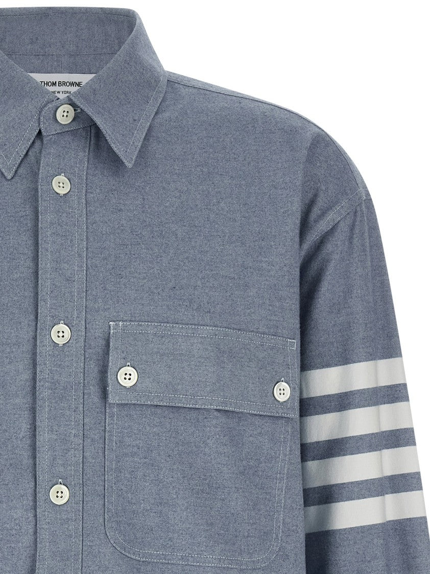 Thom Browne '4Bar' Flannel Shirt