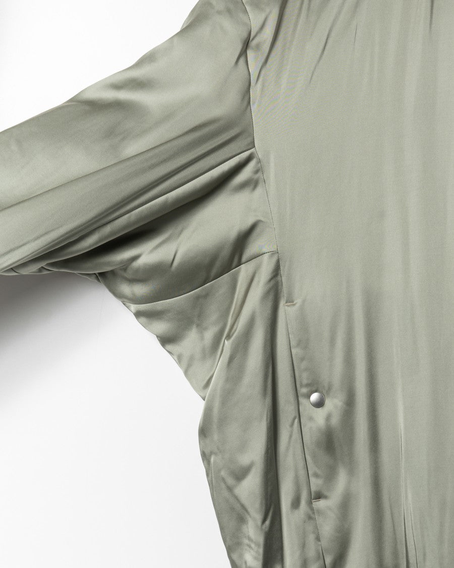 Rick Owens Oversized Celadon Bomber Jacket With Ribbed Details
