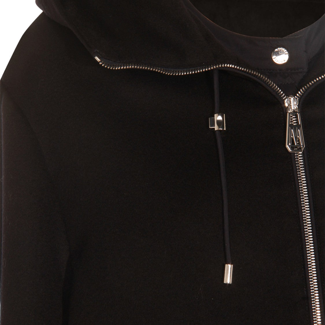 Moorer Black Coat With High Collar