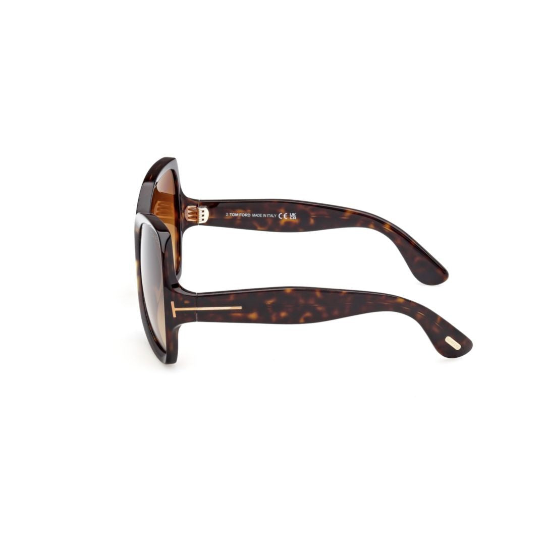 Tom Ford Ft1222 Oversized Square Tortoiseshell Sunglasses