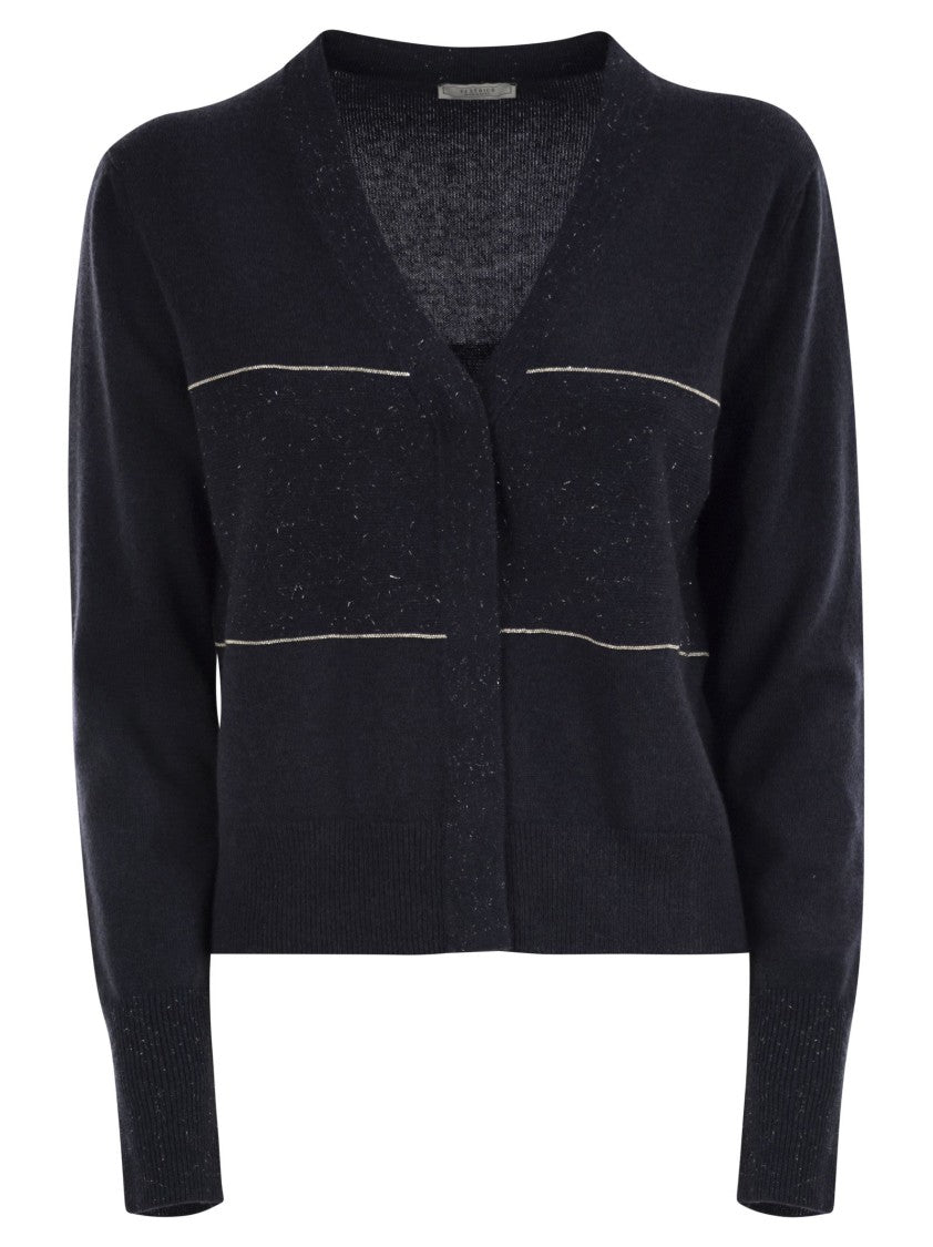 Peserico Tricot Cardigan With Light Spots