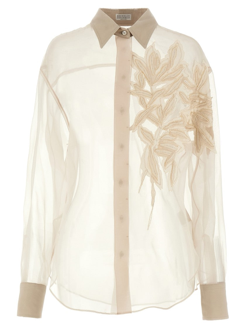 Brunello Cucinelli 'Flora Appliqué' Shirt