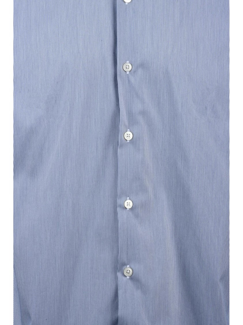 Ghirardelli Ghirardelli Striped Cotton Shirt With Tailored Fit