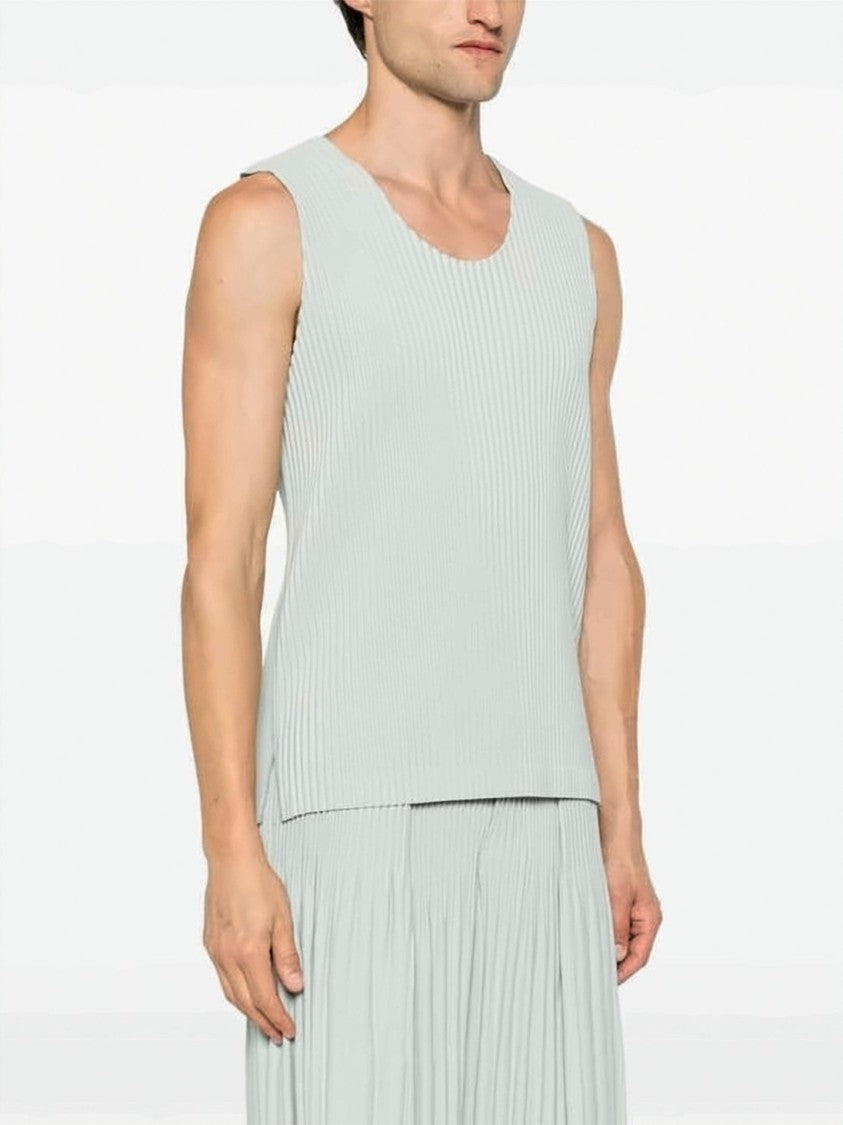 Homme Plissé Issey Miyake Finely Pleated Sleeveless T-Shirt By Homme Plissé Issey Miyake