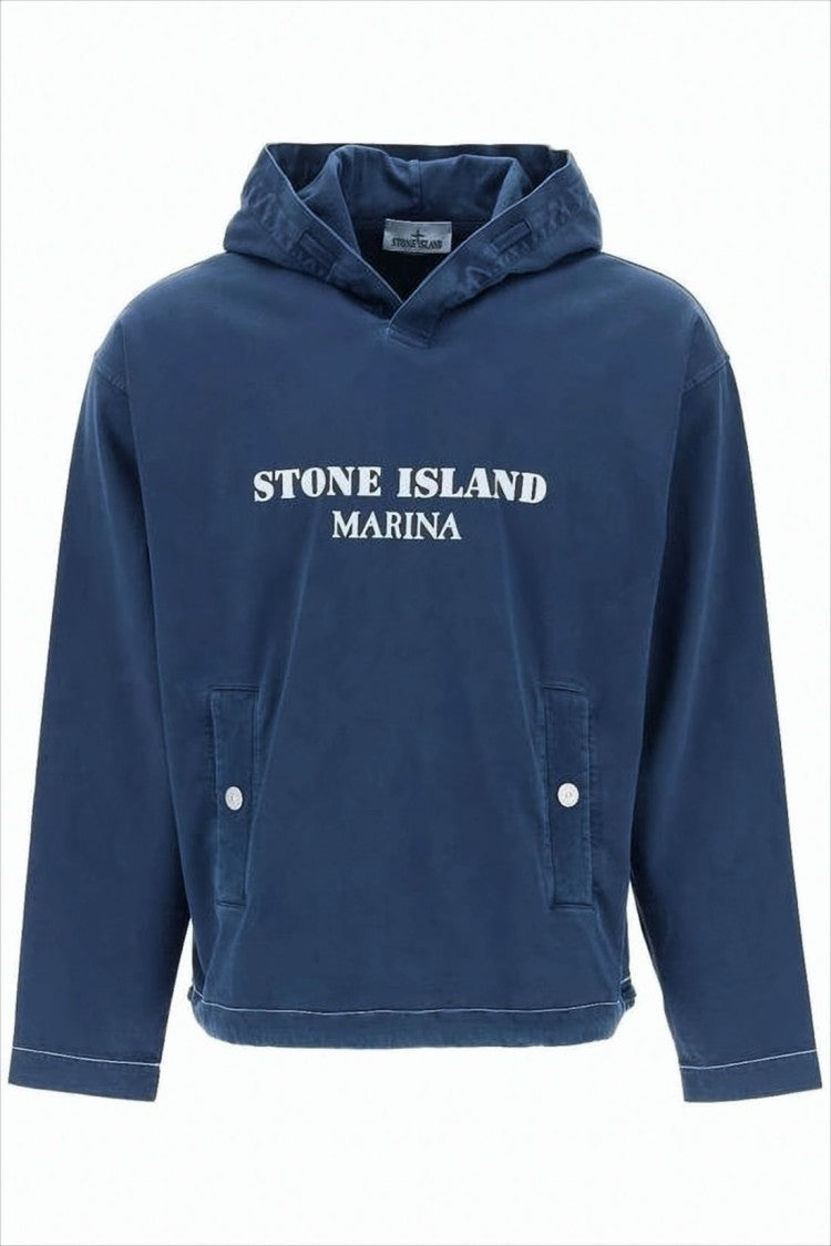 Stone Island Relaxed Fit Cropped Hoodie