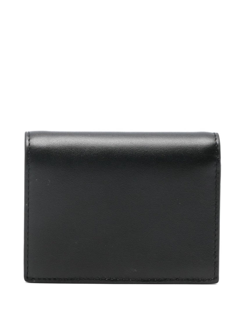Diesel Sleek Black Leather Wallet With Oval Logo And Multi-Compartment Design