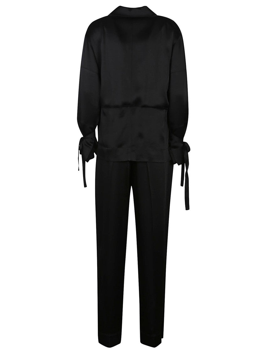 Victoria Beckham Utility Black Acetate Blend Jumpsuit