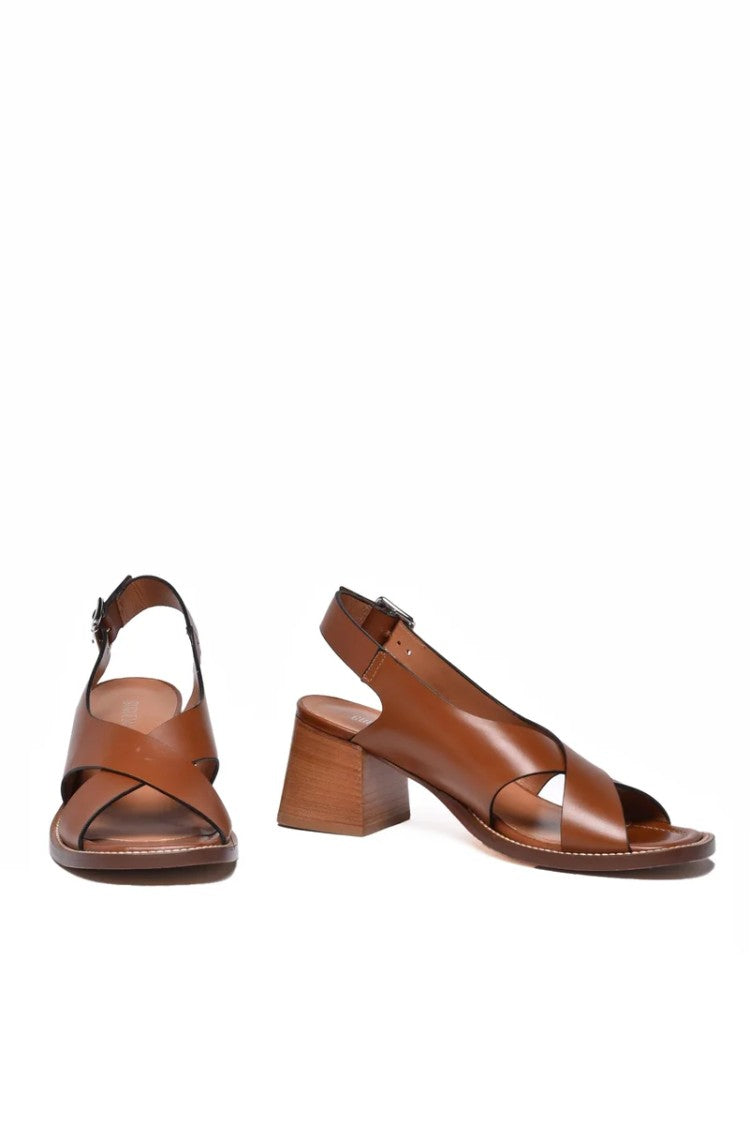 Guglielmo Rotta Leather Strap Sandal - Brown